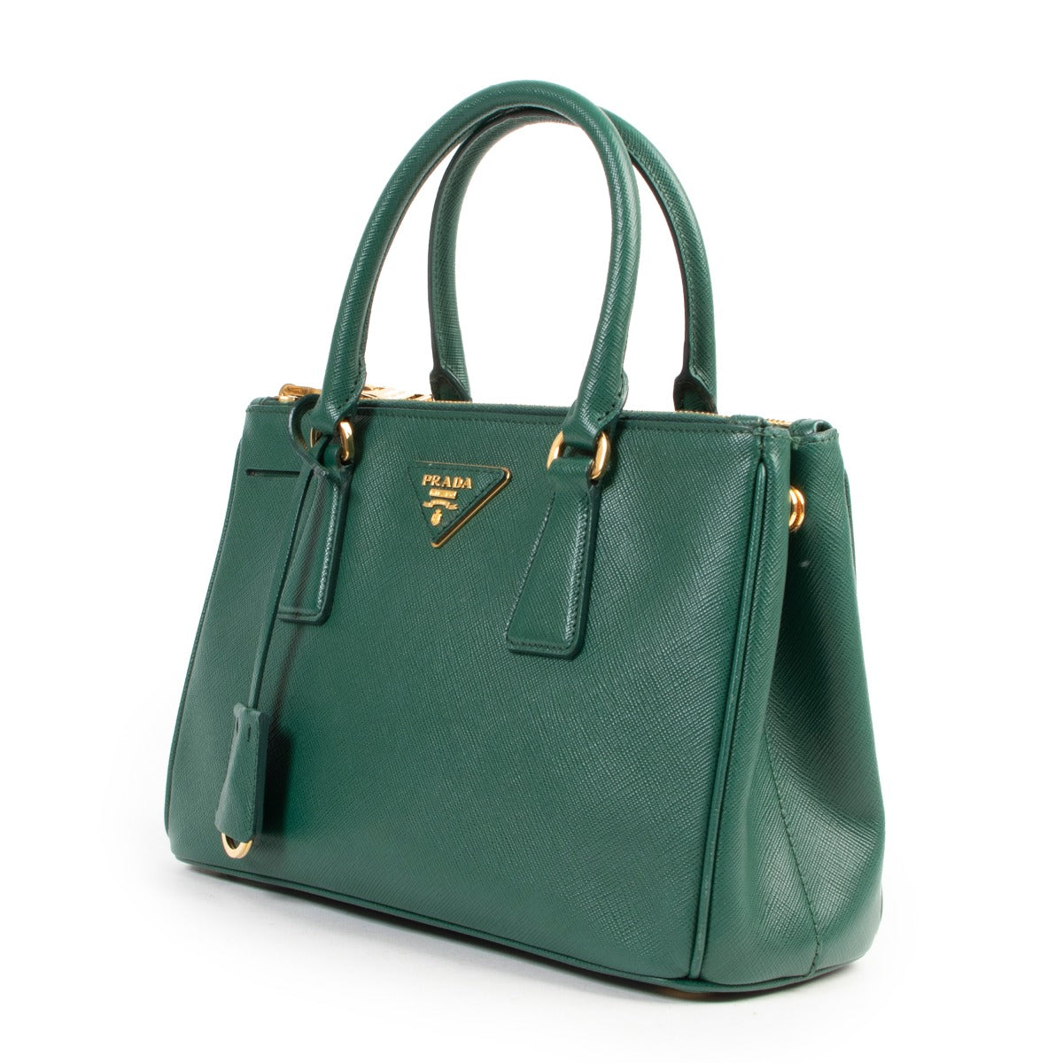 acheter en ligne seconde main Prada Small Green Galleria Tote