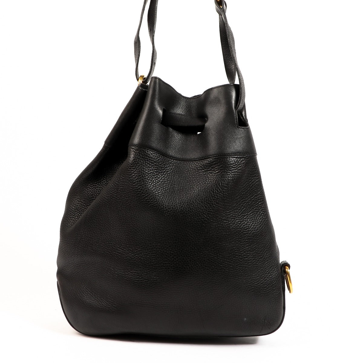 Delvaux Catogan Black Leather Shoulder Bag