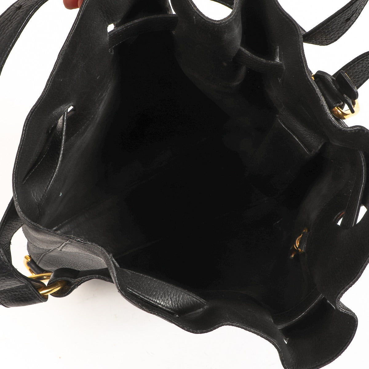 Delvaux Catogan Black Leather Shoulder Bag