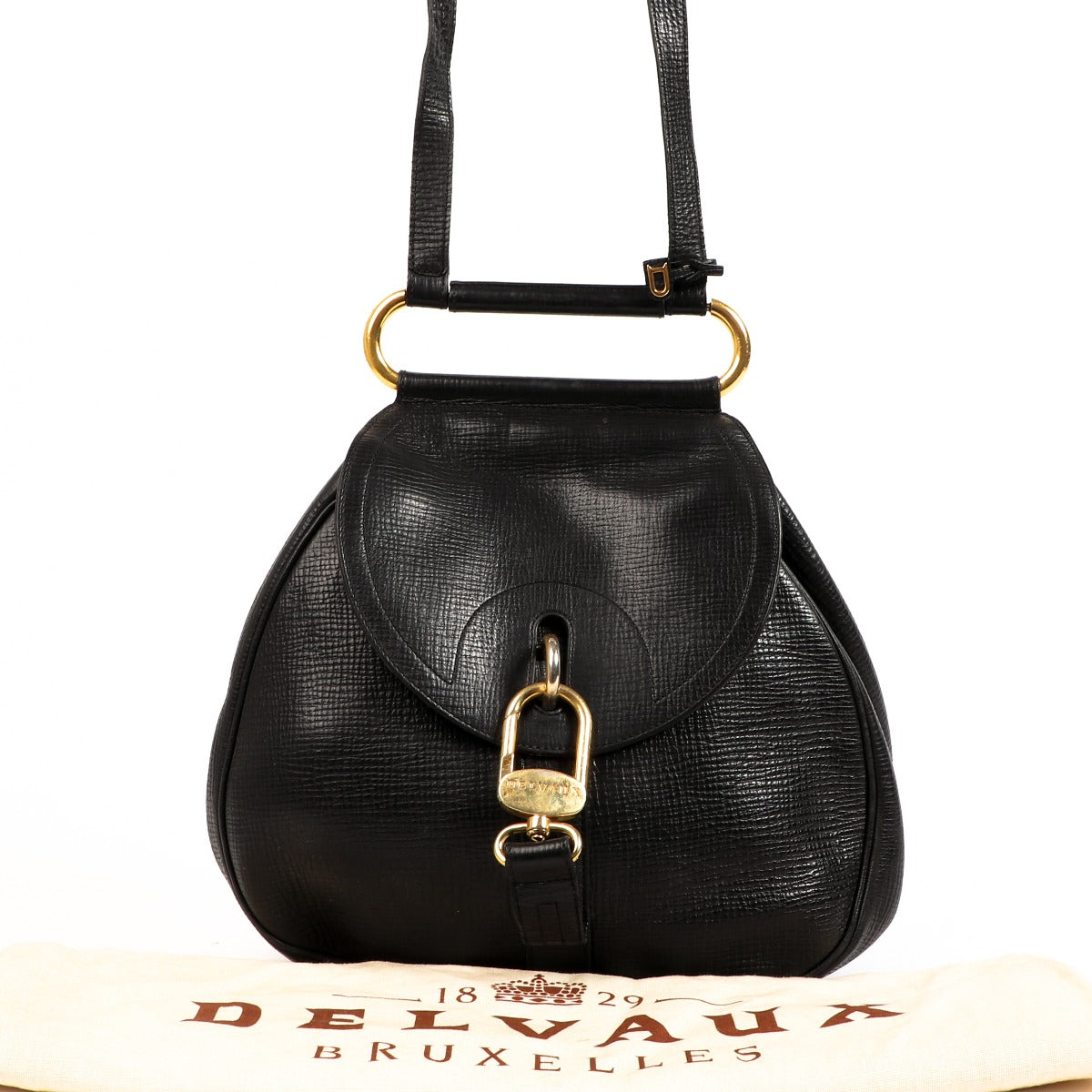 Delvaux Cerceau GM Brown Leather