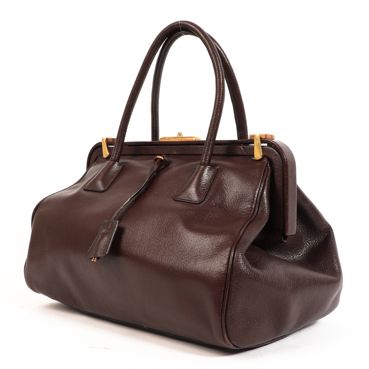 Prada Brown Leather Doctor Bag
