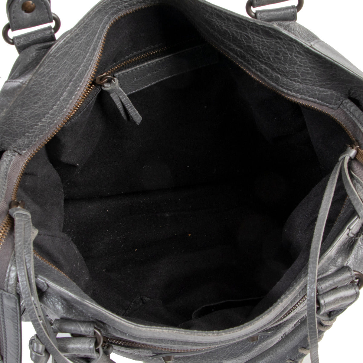 Sac porté épaule Balenciaga Agneau Classic Velo Gris Tarmac