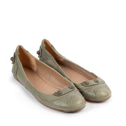 We buy and sell your authentic Balenciaga Sage Leather City Ballerina Flats - size 39.5