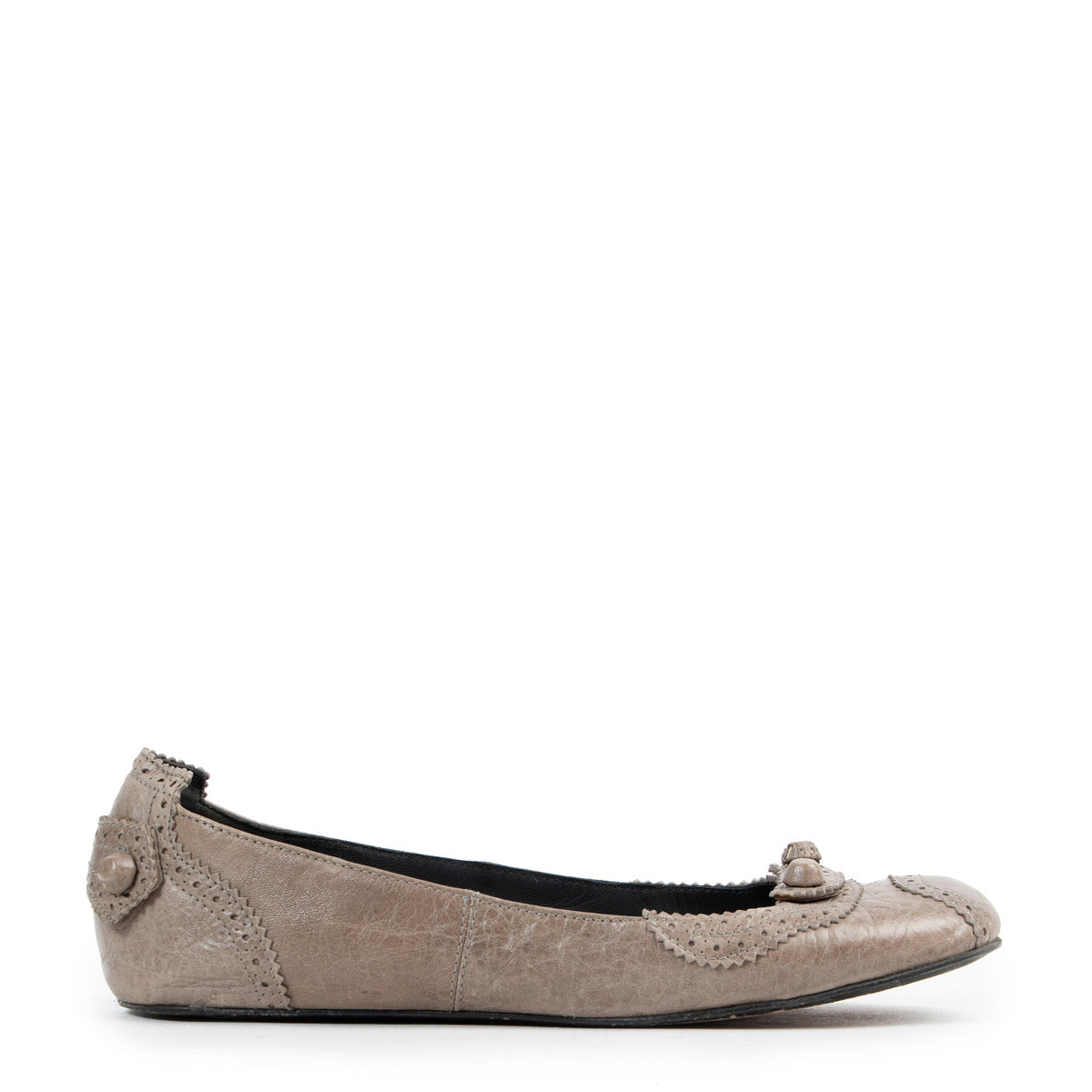 Balenciaga taupe Leather City Ballerina Flats - size 39 for sale online