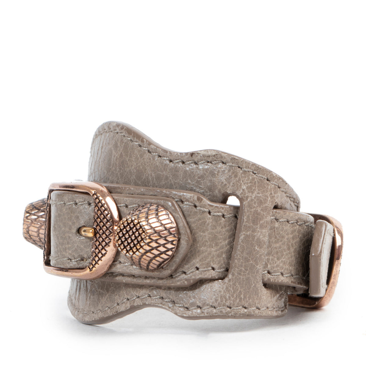 Bracelet en cuir Balenciaga taupe