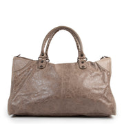 acheter en ligne Balenciaga Agneau Work Gris Poivre Bag