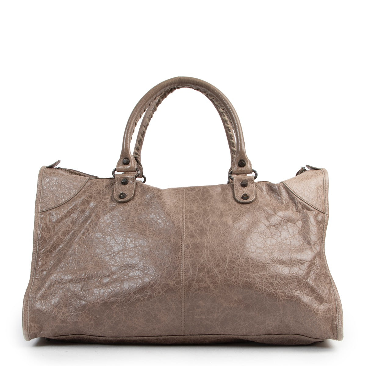 acheter en ligne Balenciaga Agneau Work Gris Poivre Bag