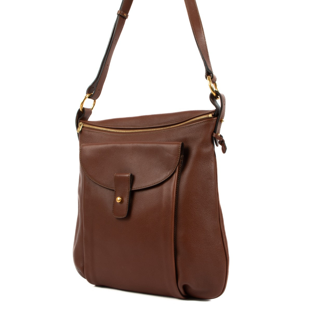 Delvaux Flou Brown Leather Crossbody Bag