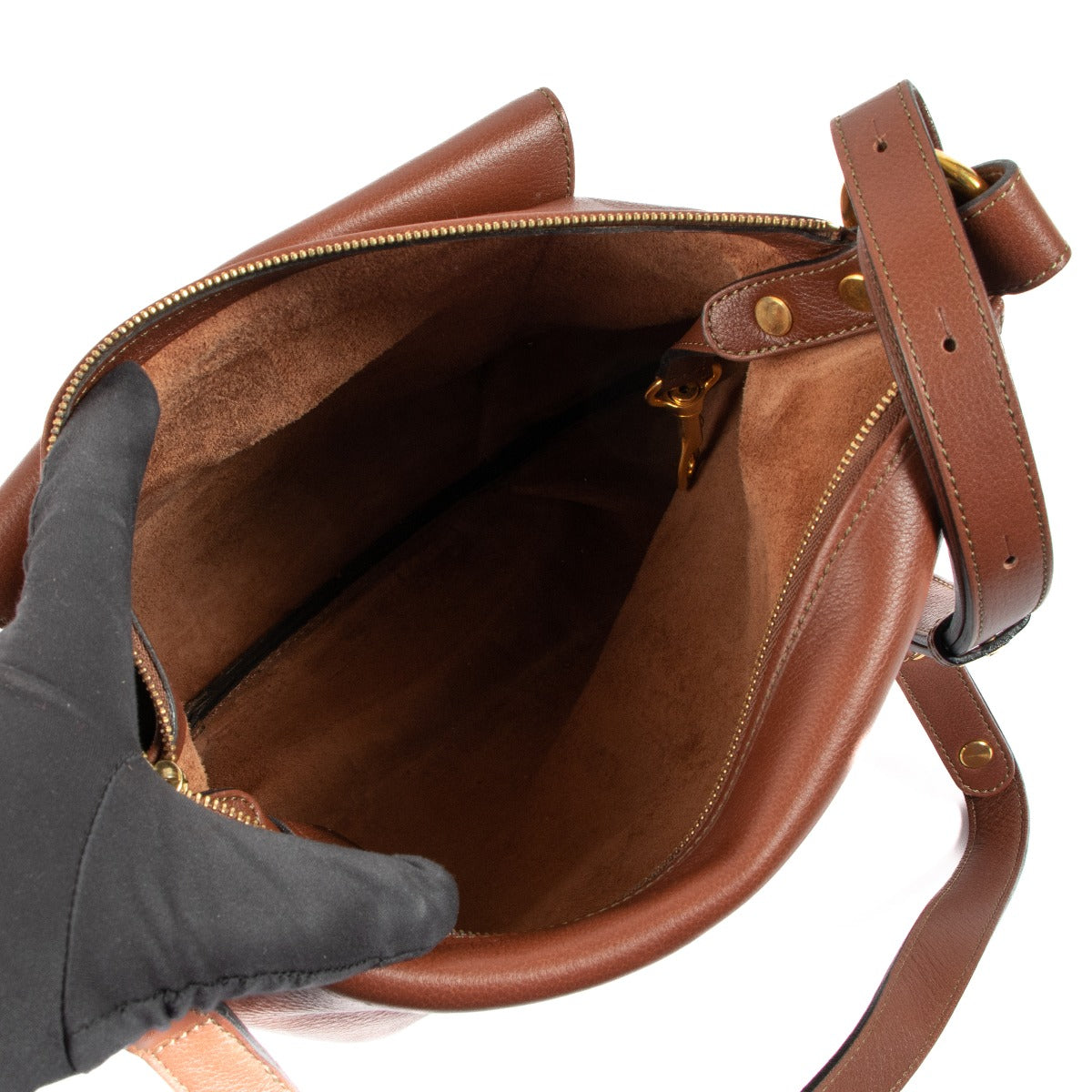 Delvaux Flou Brown Leather Crossbody Bag