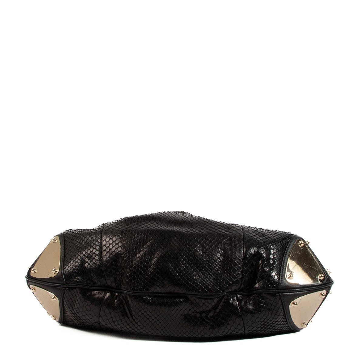 Shop an authentic preloved Gucci Black Indy Hobo Python Leather Tote Bag on Labellov.com