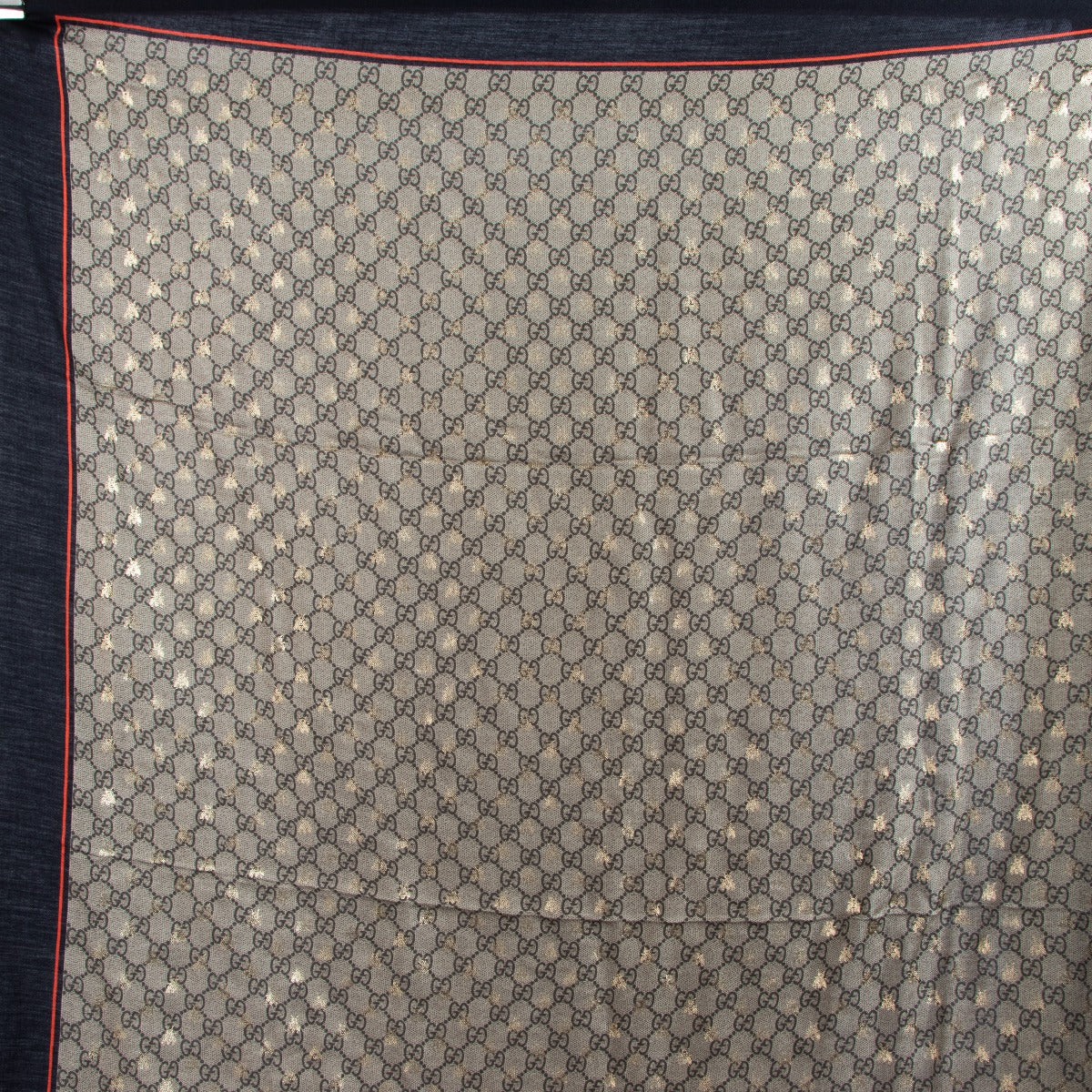 Shop an authentic preloved Gucci GG Monogram Silk Bee Print Scarf on Labellov.com