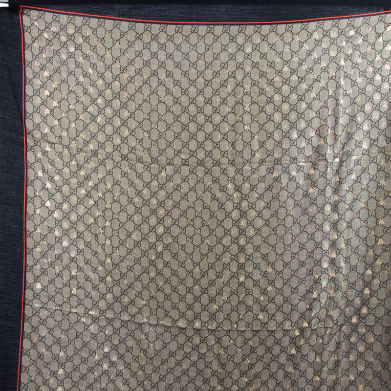 Shop an authentic preloved Gucci GG Monogram Silk Bee Print Scarf on Labellov.com