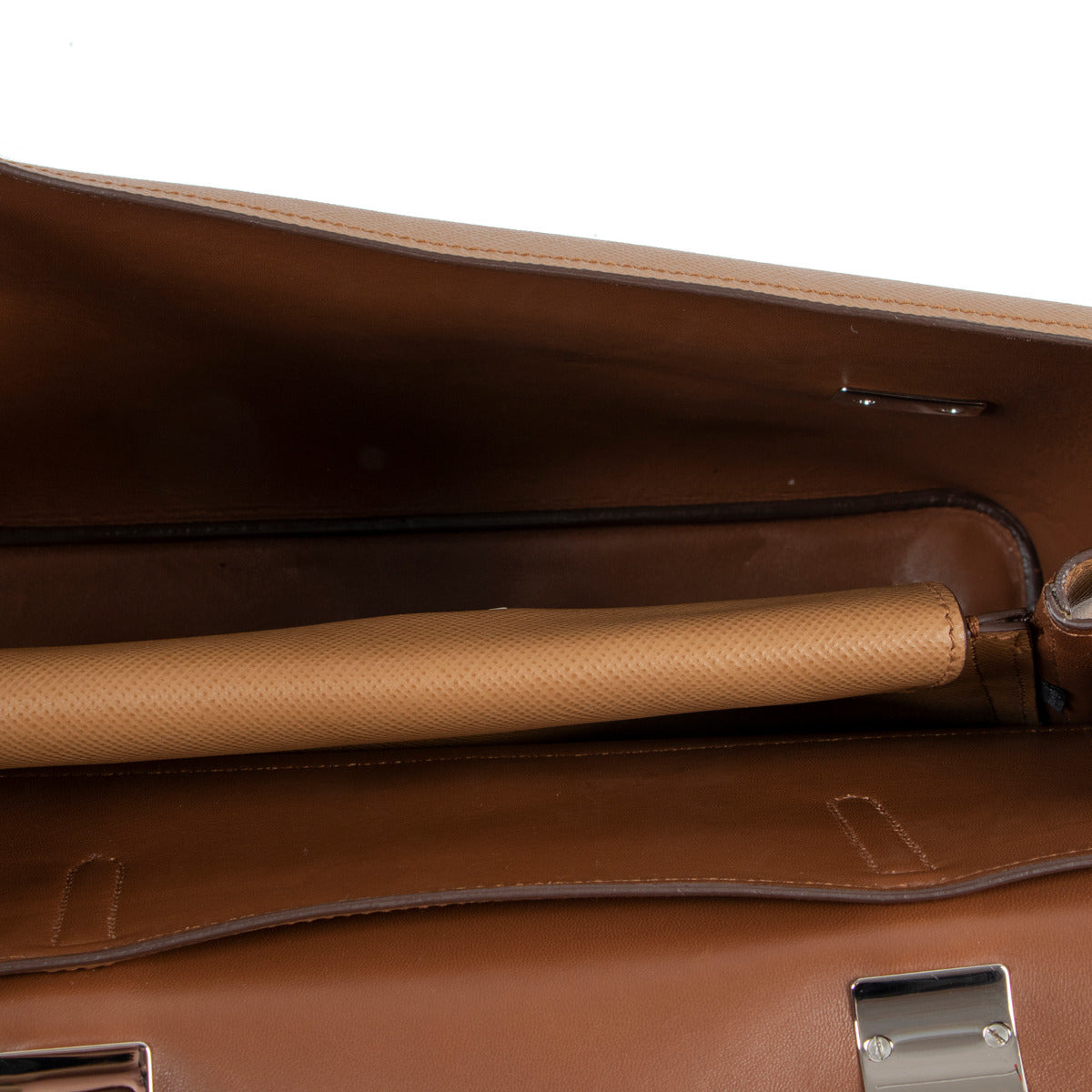Sac bandoulière Prada Saffiano beige avec double fermeture tourniquet