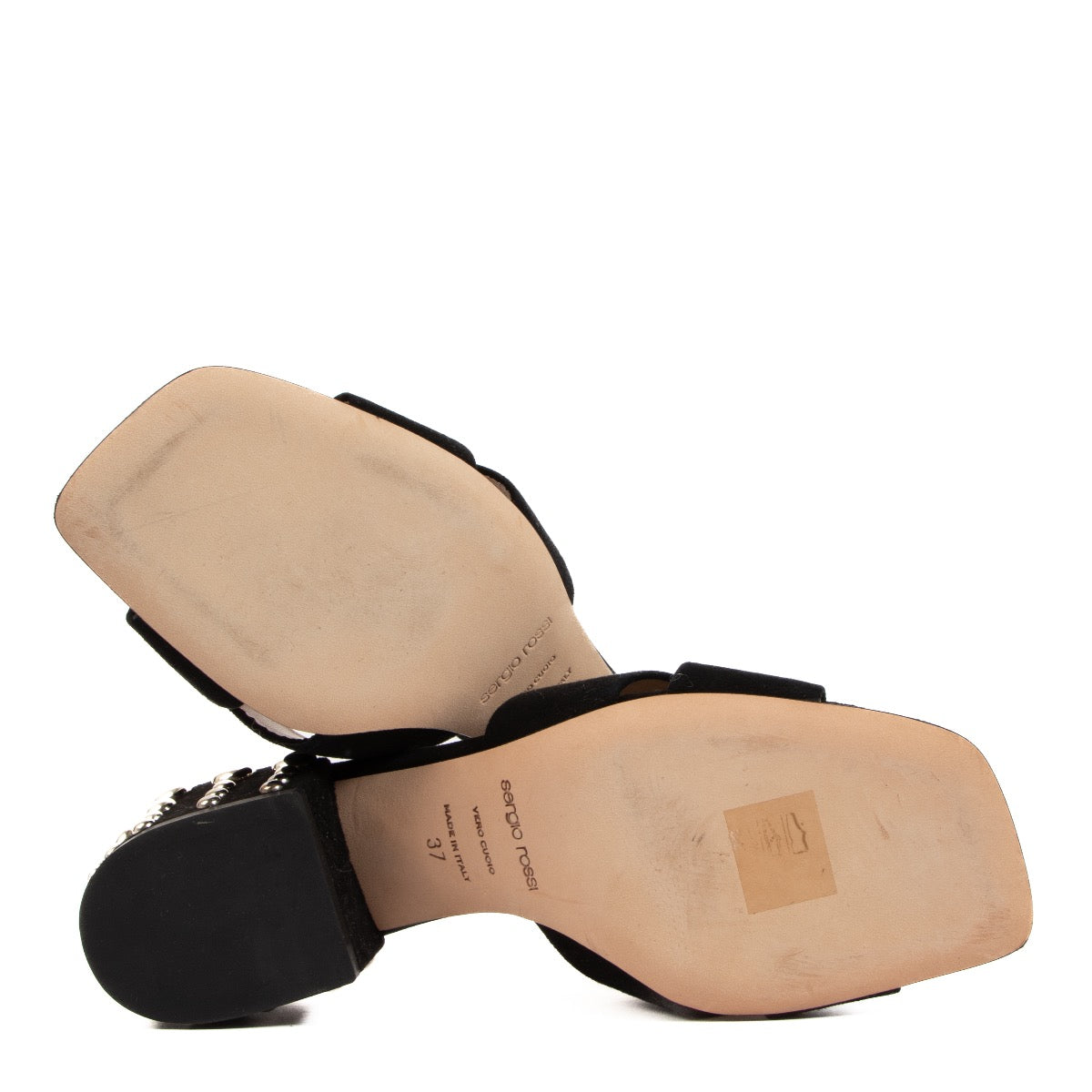 Shop authentic preloved Sergio Rossi Black Suede Heels - Size 37 on Labellov.com