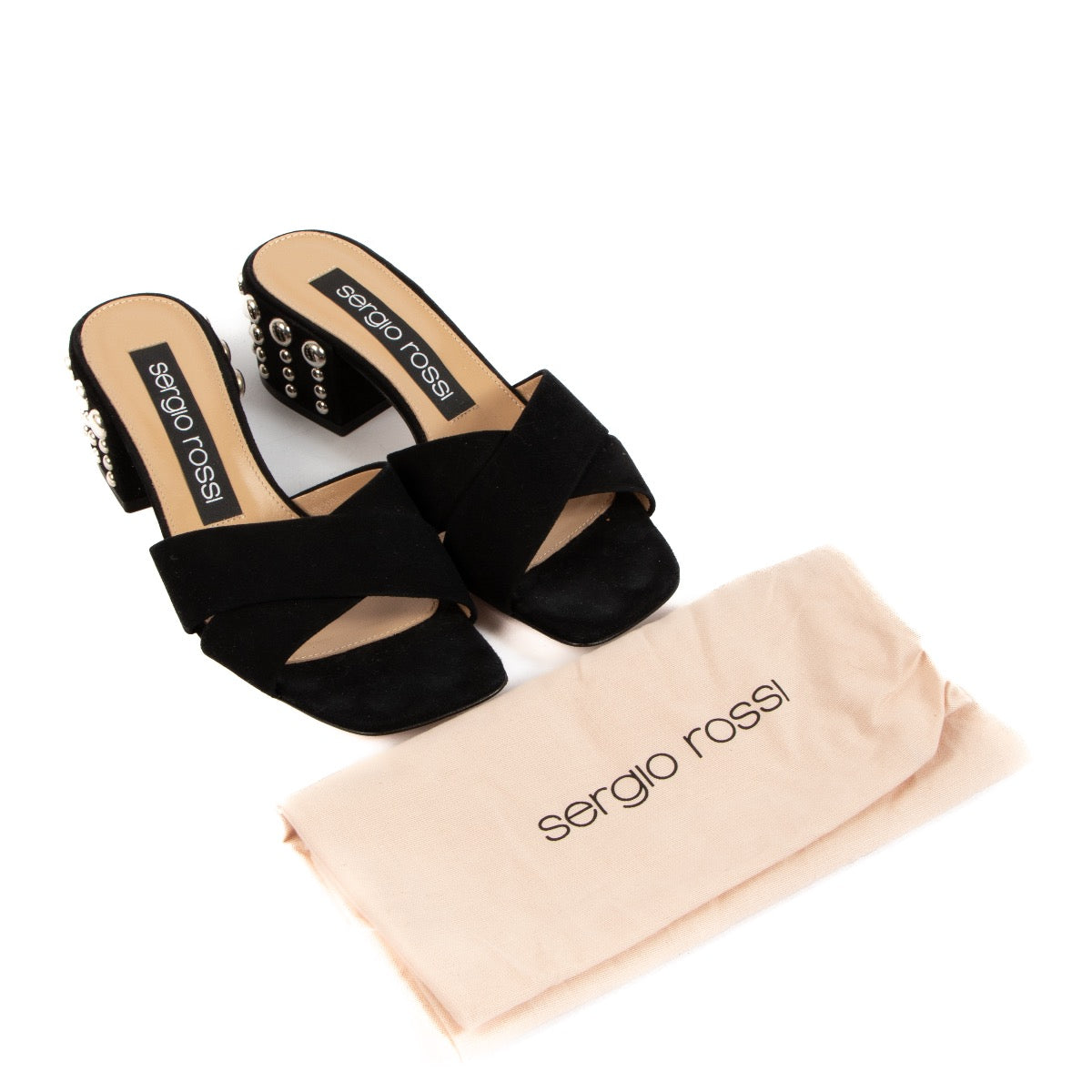 Shop authentic preloved Sergio Rossi Black Suede Heels - Size 37 on Labellov.com