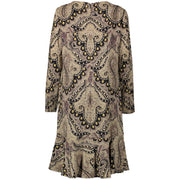 Shop safe online authentic Etro Printed Black and Gold Dress in Size 44 at the right price.