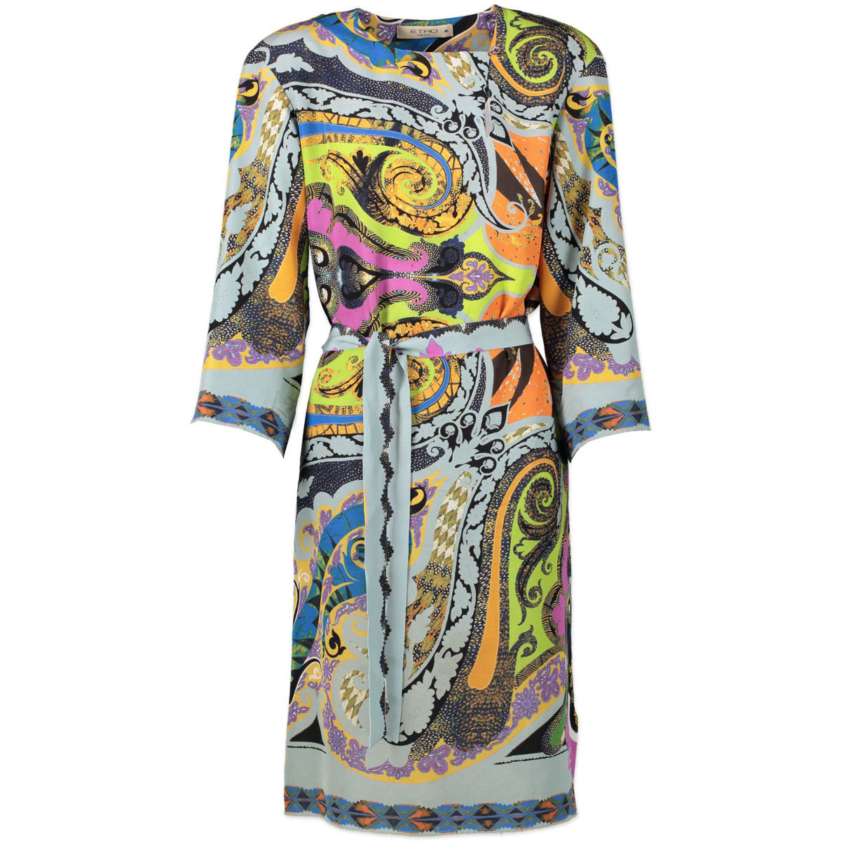 Etro Multicolor Printed Silk Dress - size IT46 for the best price at Labellov
