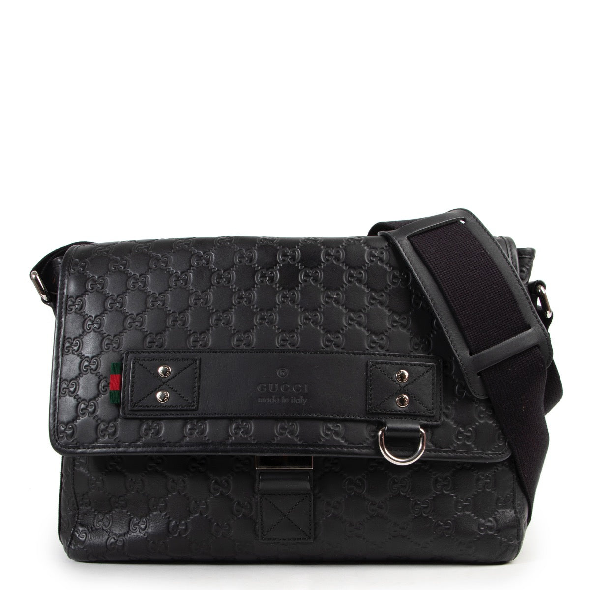 Shop safe online authentic second hand Gucci Black Monogram Leather Messenger Bag. Buy online Gucci Black Monogram Leather Messenger Bag in a safe way. Shop Gucci Black Monogram Leather Messenger Bag online safely.