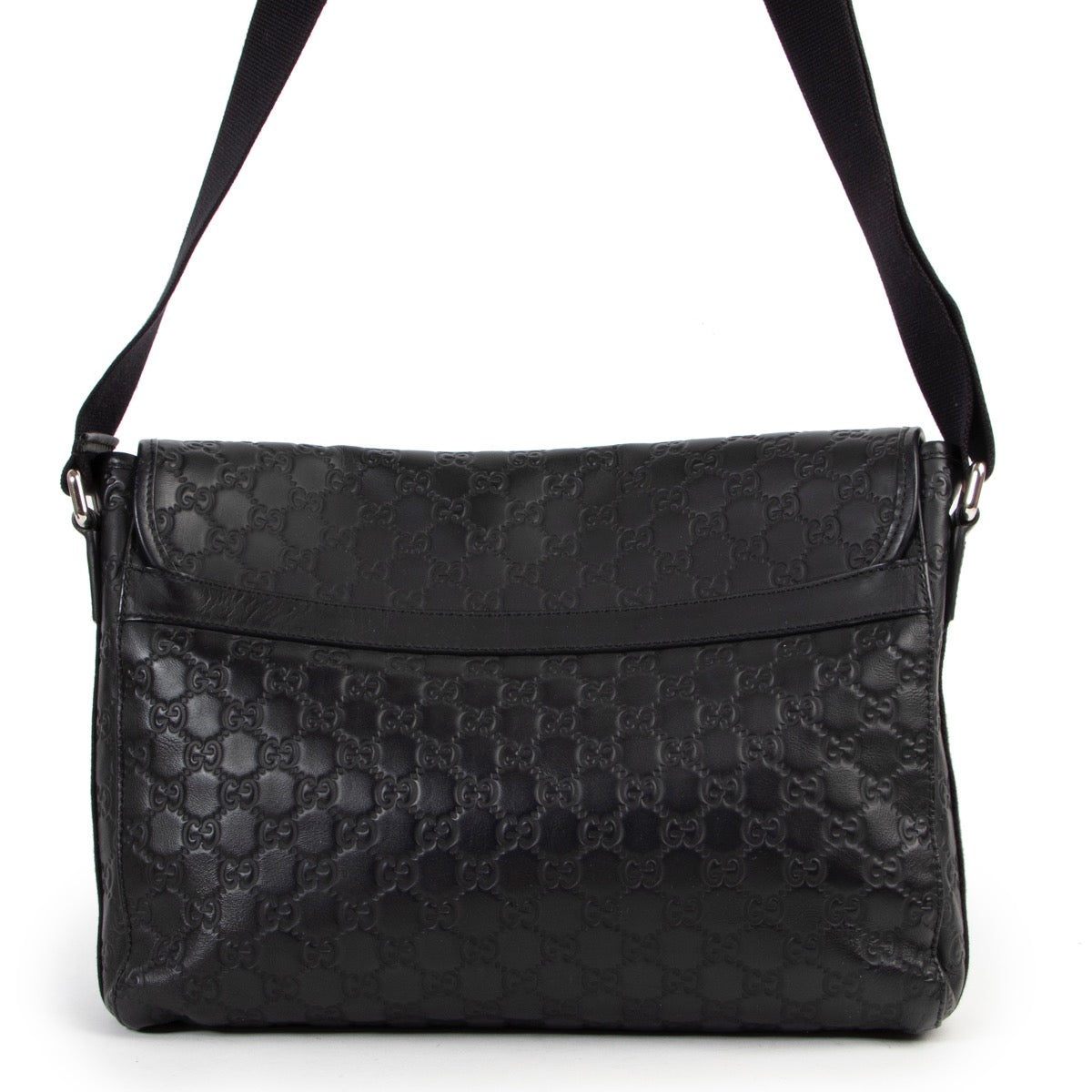 Shop safe online authentic second hand Gucci Black Monogram Leather Messenger Bag. Buy online Gucci Black Monogram Leather Messenger Bag in a safe way. Shop Gucci Black Monogram Leather Messenger Bag online safely.
