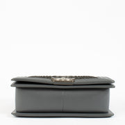 shop 100% authentic second hand Chanel Grey Python Medium Boy Bag on Labellov.com
