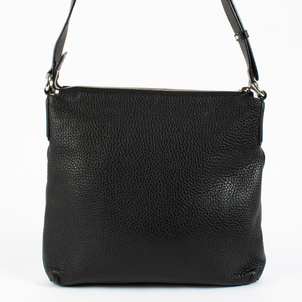 Gucci Zwart Leren Interlocking G Messenger Tas