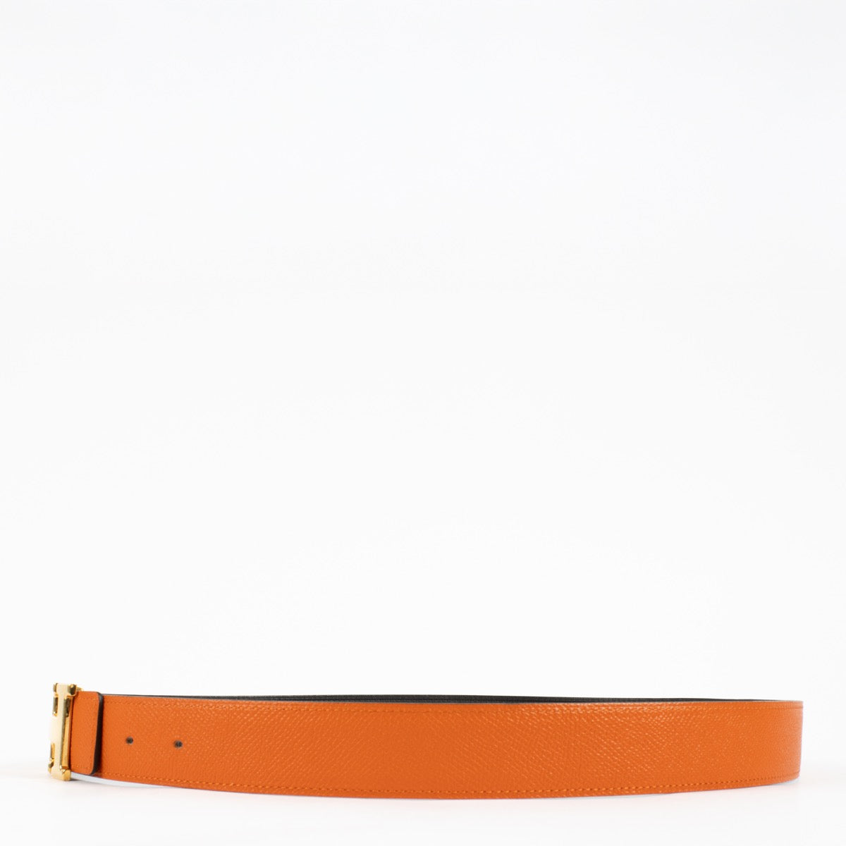 Shop safe online at Labellov in Antwerp, Brussels and KNokke this 100% authentic second hand Hermès Feu/Noir Epsom Constance Belt - size 85