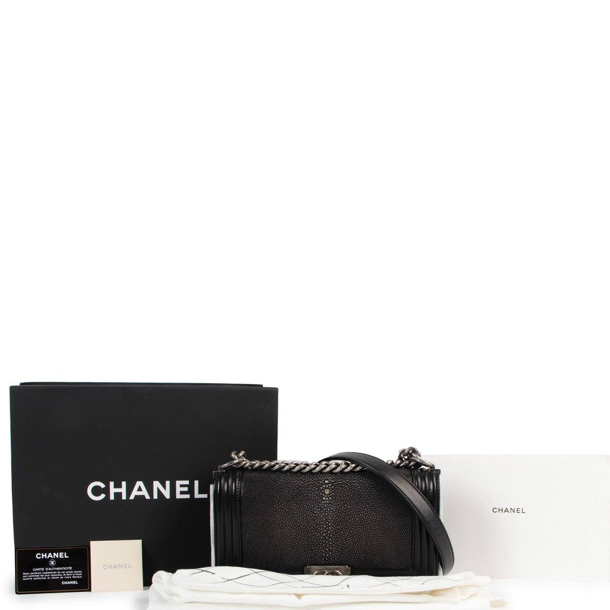 Shop rare collector's item Chanel Boy Galuchat Bag at Labellov