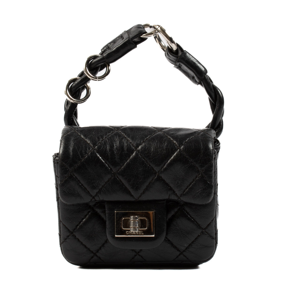 Chanel Exclusive Black 2.55 Wrist Bag