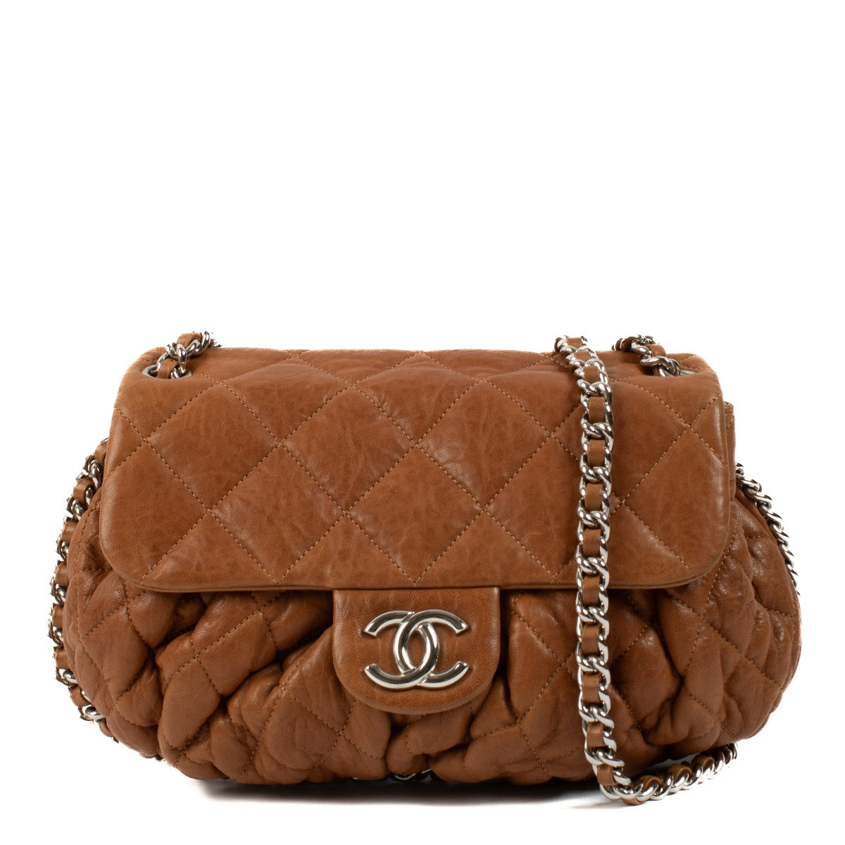 Shop 100% authentic secondhand Chanel Camel Quilted Bubble Chain Around Flap Bag on Labellov.com