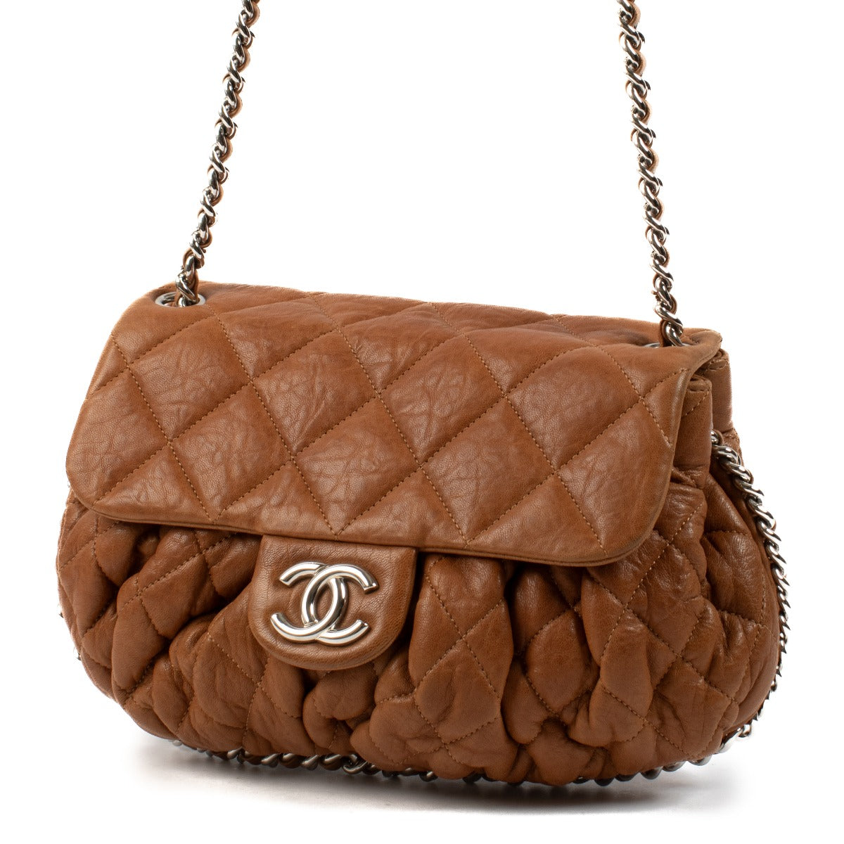 Shop 100% authentic secondhand Chanel Camel Quilted Bubble Chain Around Flap Bag on Labellov.com