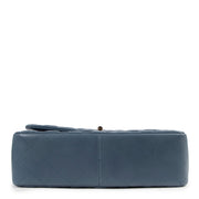 Shop safe online at Labellov in Antwerp this 100% authentic second hand Chanel Jeans Blue Lambskin Leather Jumbo Classic Double Flap Bag