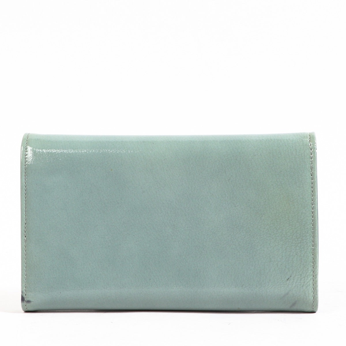 Chanel Turquoise Patent Leather Classic CC Long Wallet