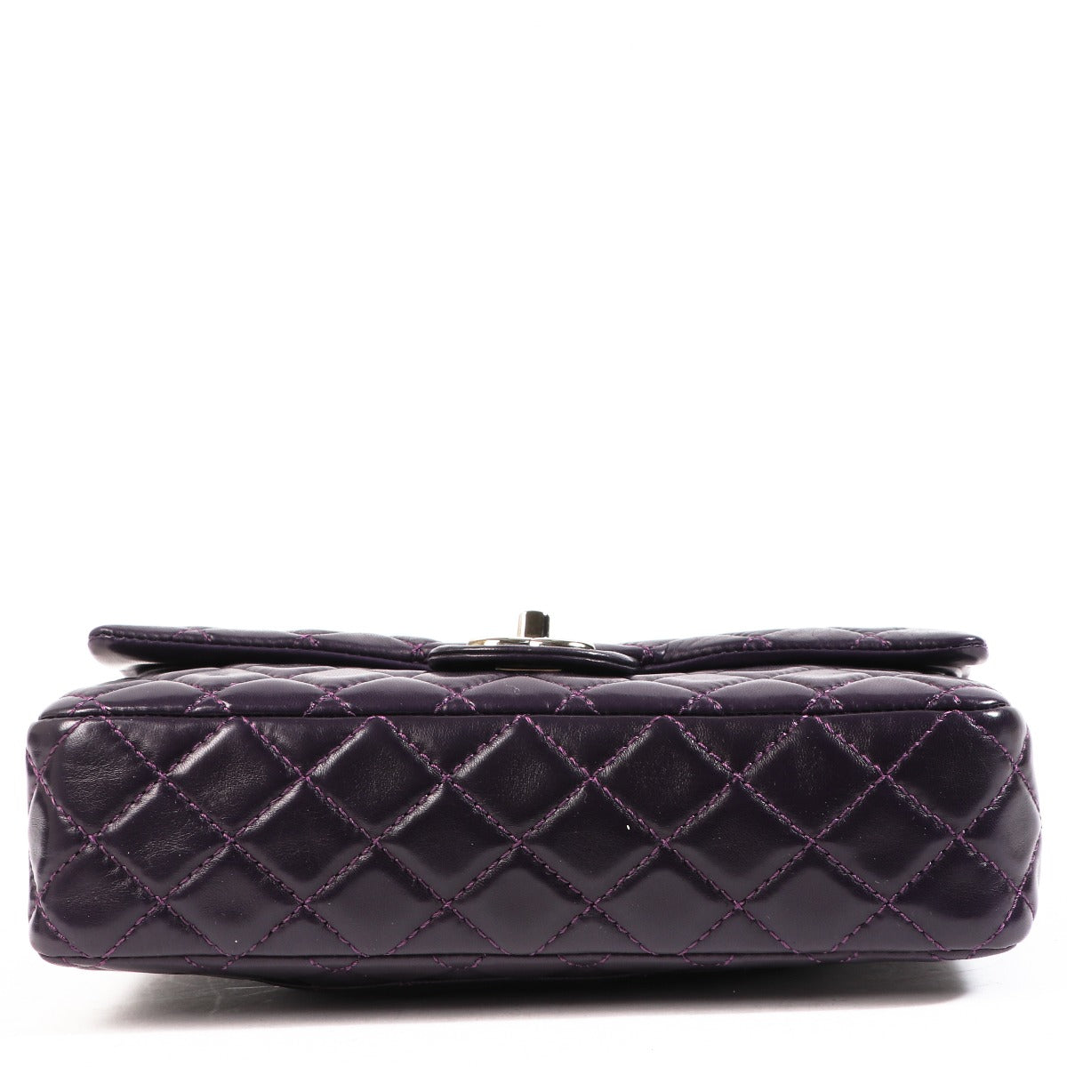 Chanel Aubergine Purple Lambskin Classic Flap Bag
