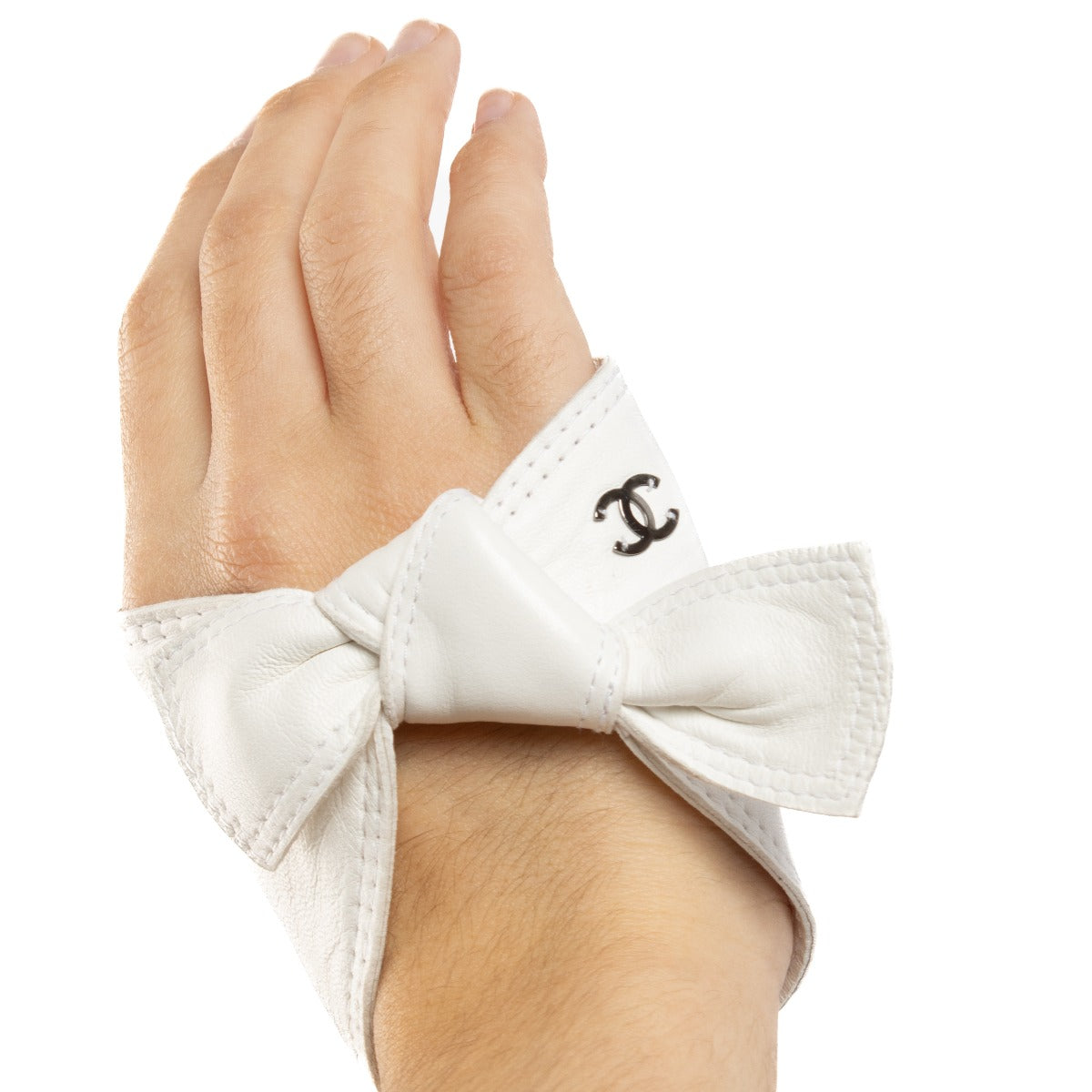Shop 100% authentic secondhand Chanel White Lambskin Bridal Gloves - Size 7 1/2 on Labellov.com
