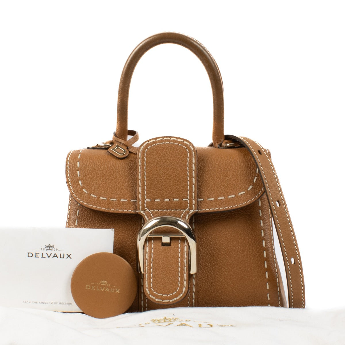 Delvaux Vegetal Rodeo Calf Brillant Mini Surpiqué