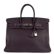 Hermès Birkin 35 Raisin Togo Palladium Hardware