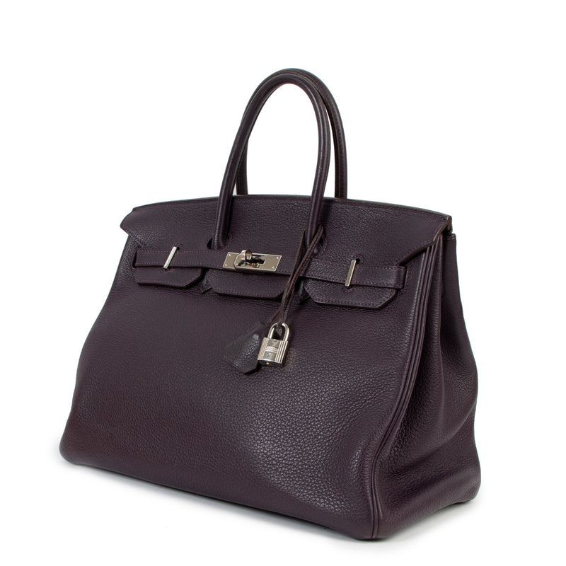 Hermès Birkin 35 Raisin Togo Palladium Hardware