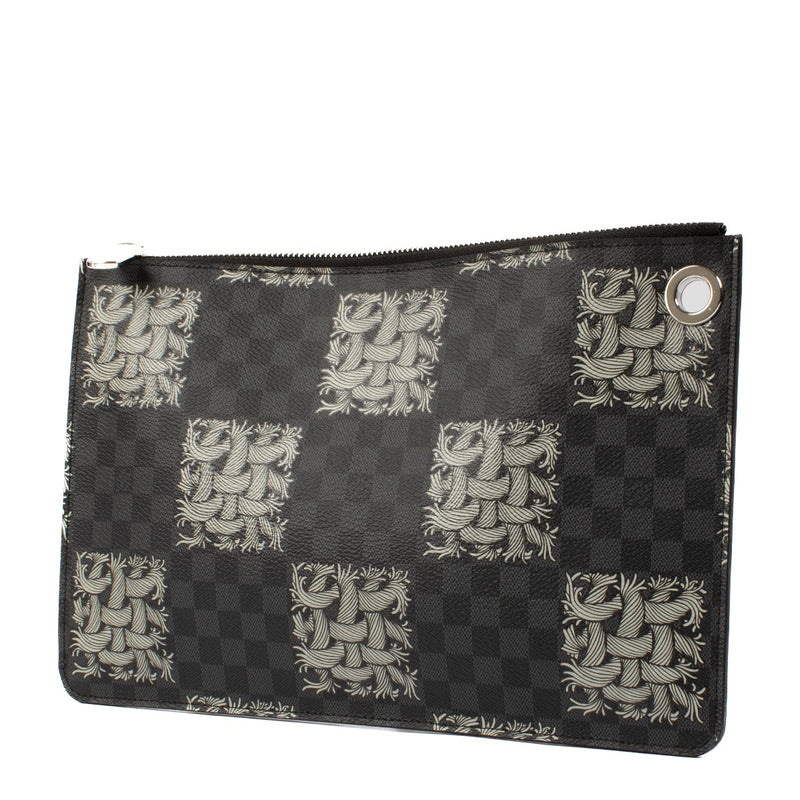 shop 100% authentic second hand Louis Vuitton Damier Graphite Rope Pochette Jour PM on Labellov.com