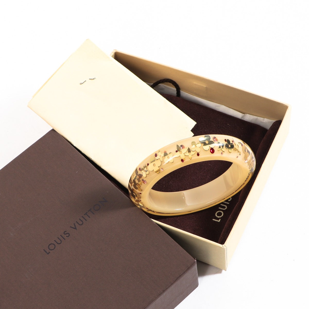 Louis Vuitton Rose Monogram Inclusion Bracelet