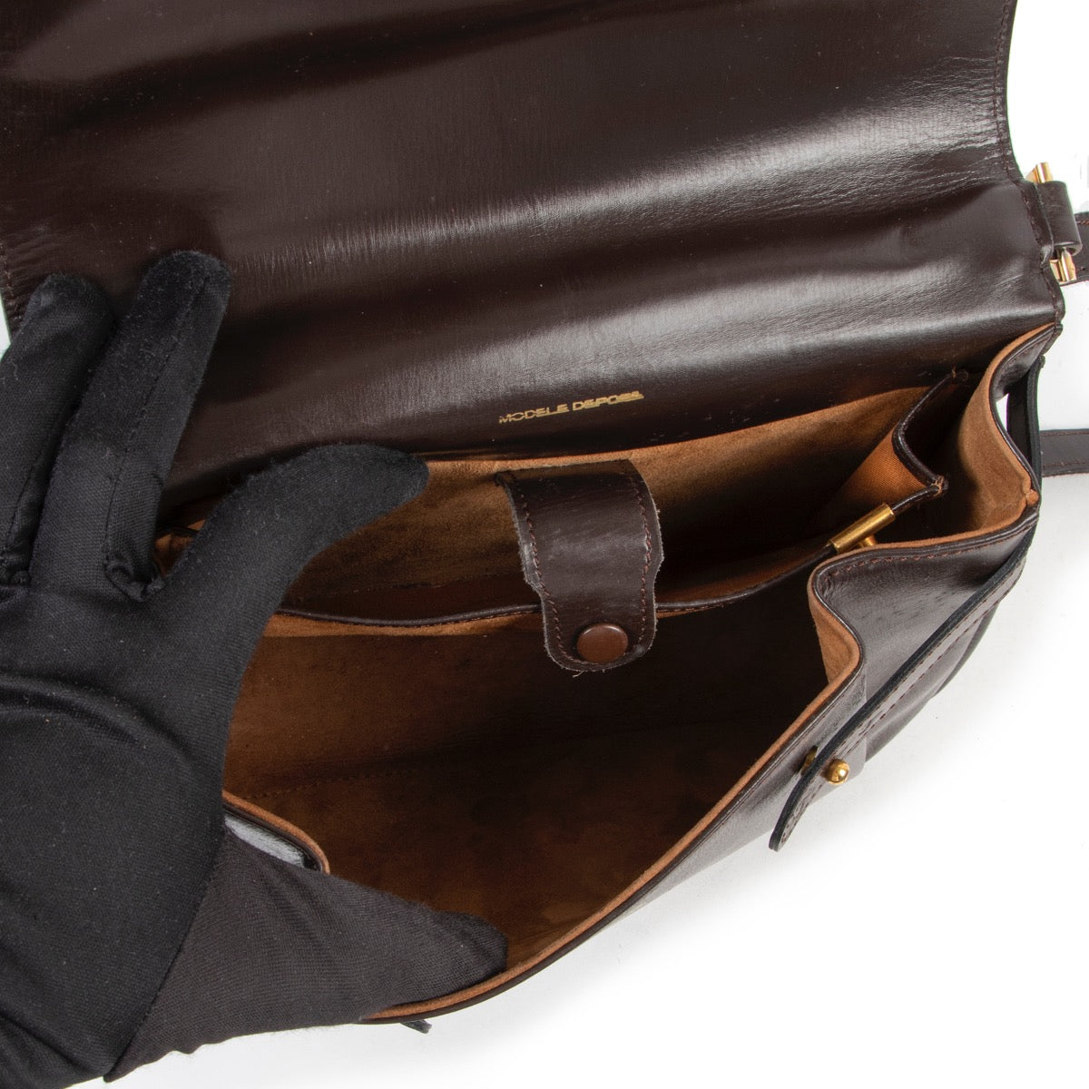 Shop safe online 100% authentic second hand Delvaux Dark Brown Vintage Shoulder Bag at Labellov in Antwerp.