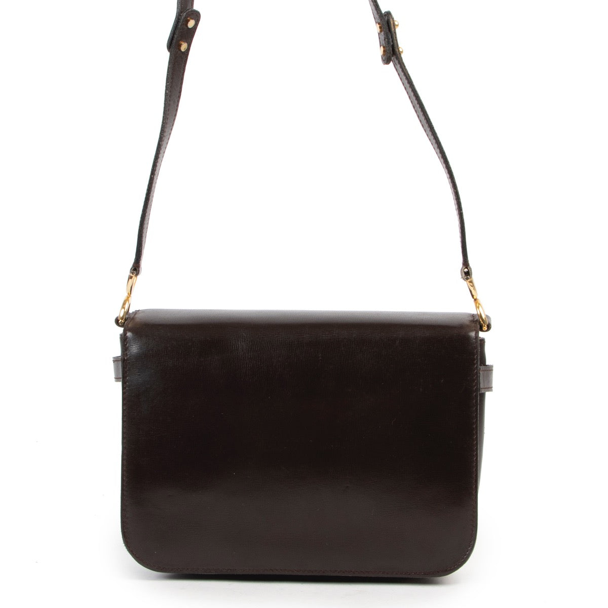 Shop safe online 100% authentic second hand Delvaux Dark Brown Vintage Shoulder Bag at Labellov in Antwerp.
