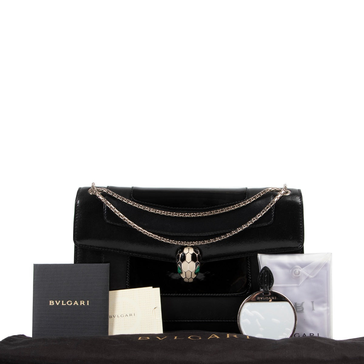 Bulgari Black Leather Shoulder bag on Labellov, Worldwide Shipping