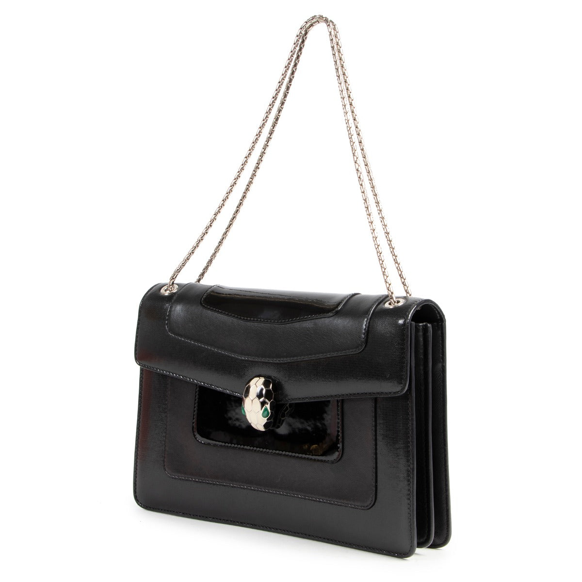 Buy in very good condition a Bulgari Black Leather Shoulder bag