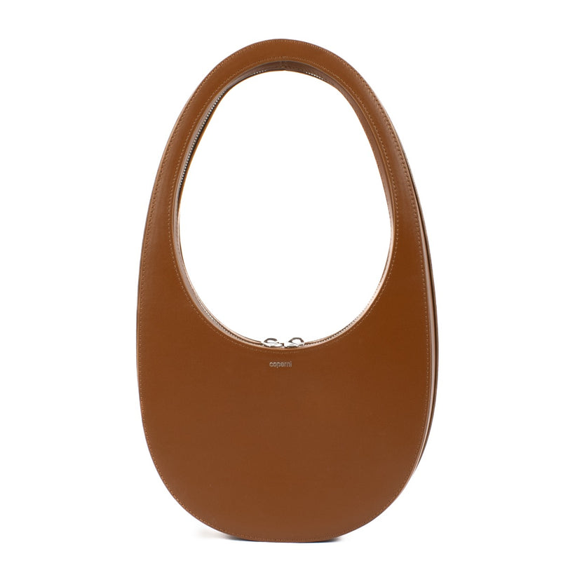 Shop safe online at Labellov in Antwerp, Brussels and Knokke this 100% authentic second hand Coperni Brown Leather Swipe Bag