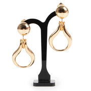 Shop safe online authentic Christian Dior Gold Finished Metal Clip Earrings at the right price and in very good condition.