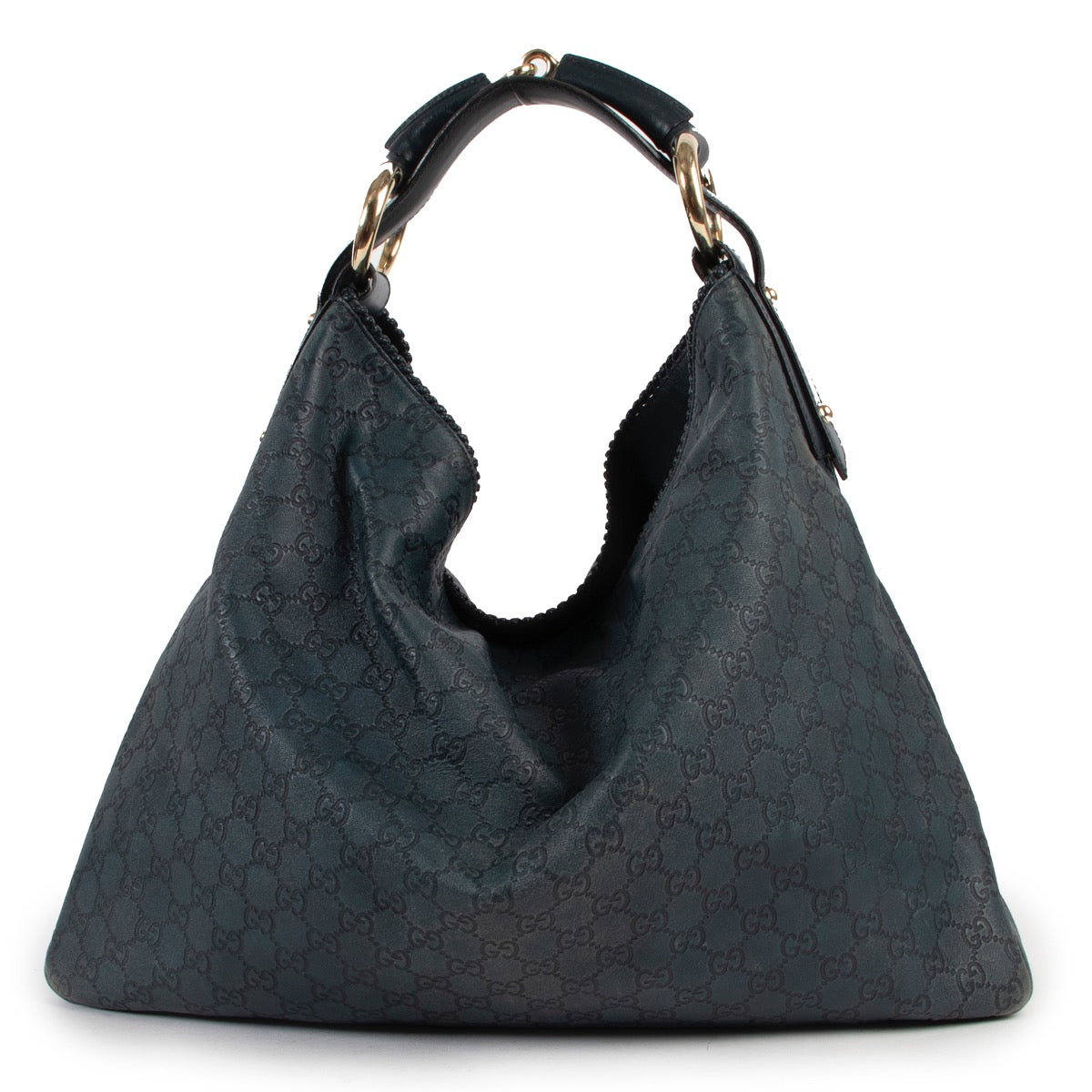 Shop safe online at Labellov in Antwerp this 100% authentic second hand Gucci Blue Monogram XL Shoulder Bag