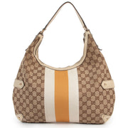 Shop safe online at Labellov in Antwerp this 100% authentic second hand Gucci Monogram Horsebit Shoulder Bag