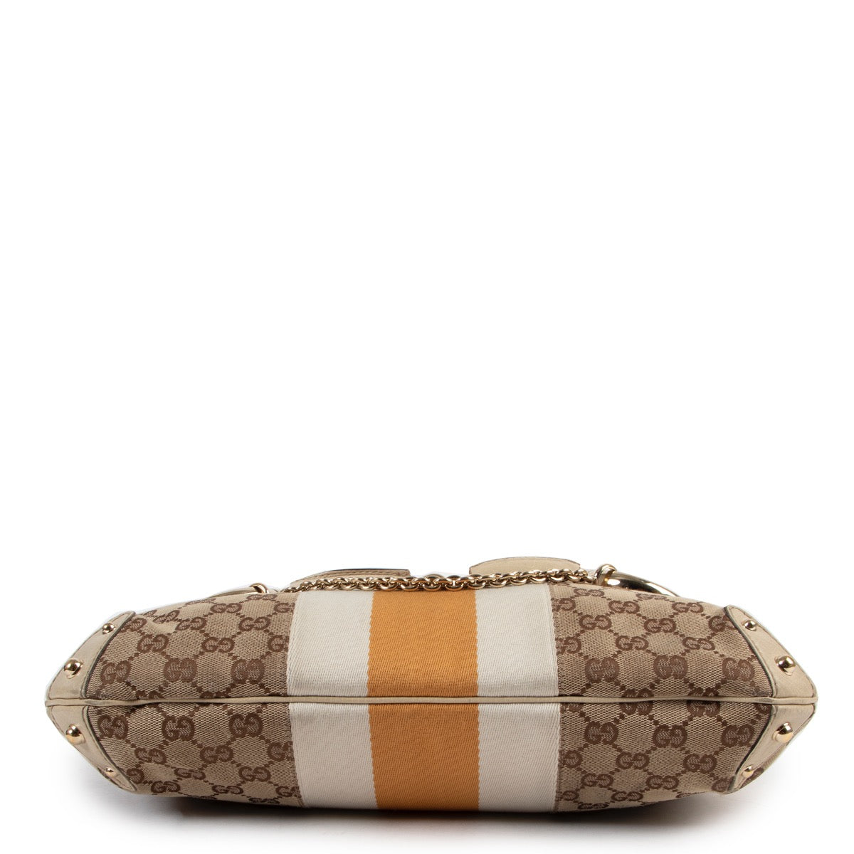 Shop safe online at Labellov in Antwerp this 100% authentic second hand Gucci Monogram Horsebit Shoulder Bag
