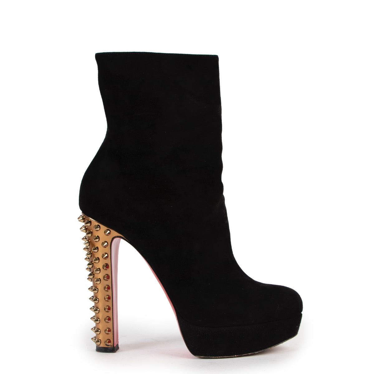 Bottes en daim noir Christian Louboutin - Taille 40