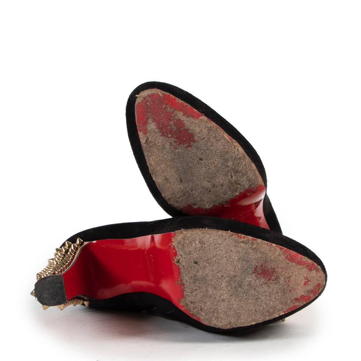 Bottes en daim noir Christian Louboutin - Taille 40